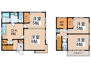 北町一丁目貸家の物件間取画像